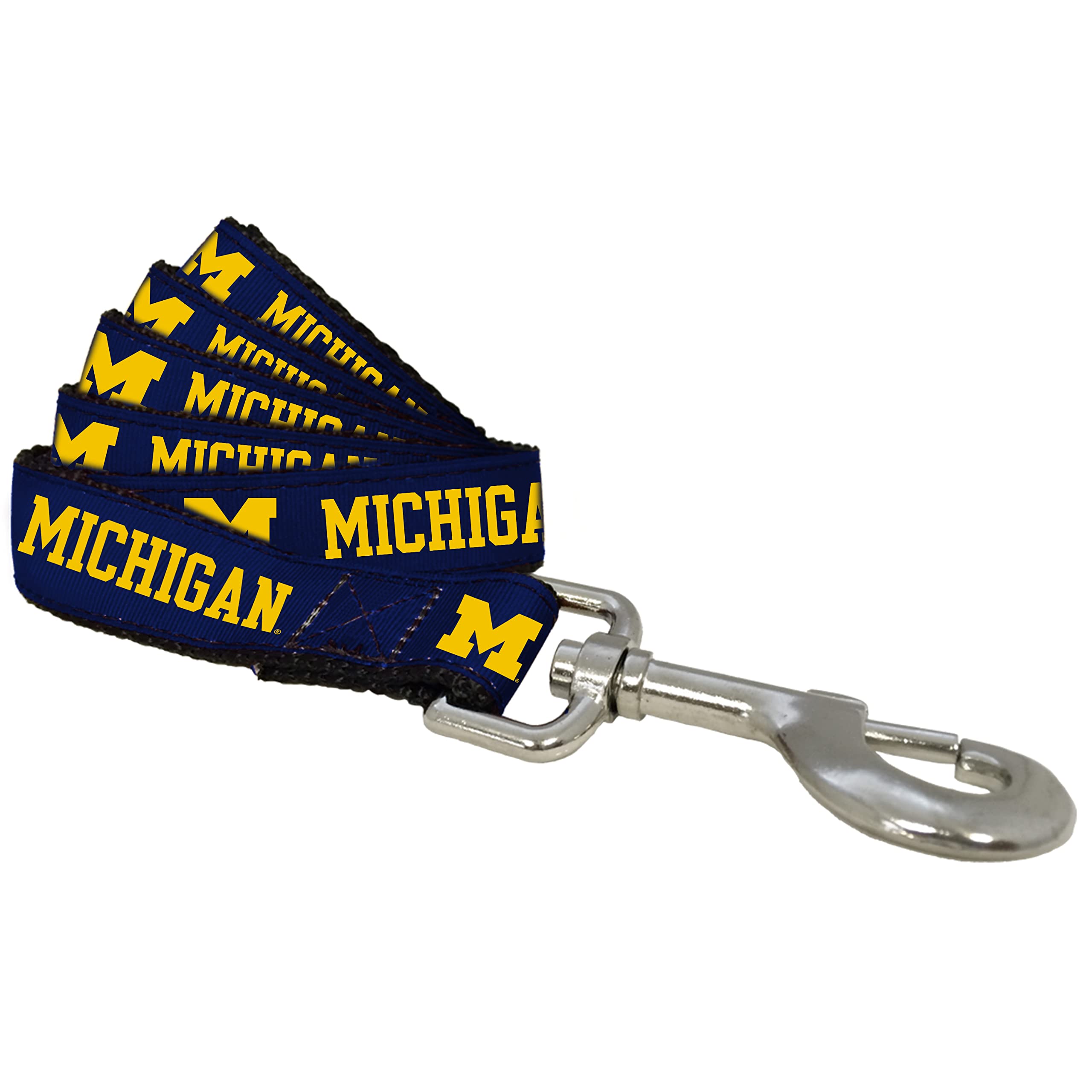 NCAA Michigan Wolverines Dog Leash, Navy, X-Small/6-Feet