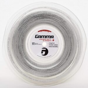 gamma sports synthetic gut with wearguard tennis string reel, 660'/17g, white