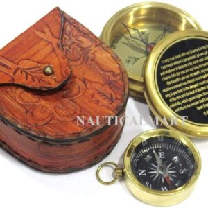 NauticalMart Brass Compass I Carry Your Heart with Me Poem Compass with Mini Compass Combo Gift, Personalized Compass, Groomsmen Gifts, Wedding Gifts, Corporate Gift, Unique Gift