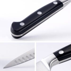 Messermeister Meridian Elite 8” Kullenschliff Carving Knife - Fine German Steel Alloy Blade - Rust Resistant & Easy to Maintain