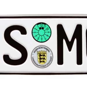 Stuttgart German Euro Plate with Seals - Random Characters