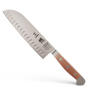 güde alpha pear series hand forged/sharpened santoku knife, 7-in - ice hardened steel - made in solingen, germany since 1910