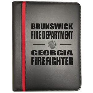 compatible with brunswick georgia fire departments firefighter thin red line firefighters portfolio padfolio organizer firefighter's prayer print thin red line maltese cross decal pack of 1