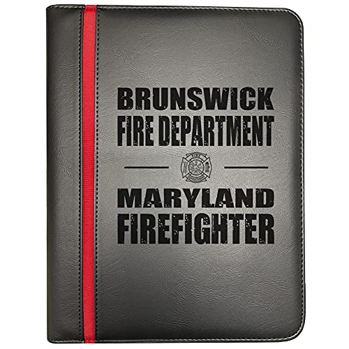 Compatible with Brunswick Maryland Fire Departments Firefighter Thin Red Line Firefighters Portfolio Padfolio Organizer Firefighter Prayer Print Thin Red Line Maltese Cross Decal Pack of 1