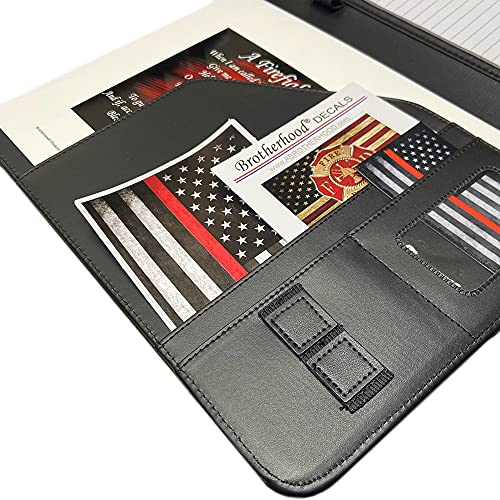 Compatible with Brunswick Maryland Fire Departments Firefighter Thin Red Line Firefighters Portfolio Padfolio Organizer Firefighter Prayer Print Thin Red Line Maltese Cross Decal Pack of 1