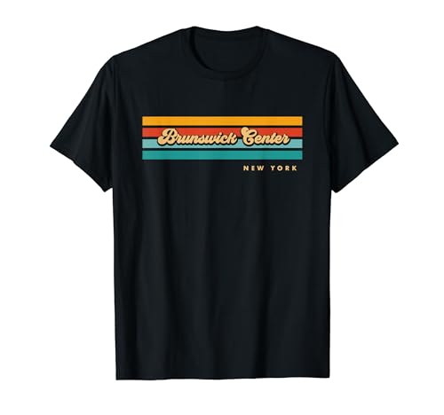 Vintage Sunset Stripes Brunswick Center, New York T-Shirt