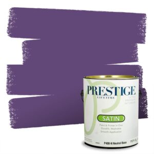 prestige paints interior paint and primer in one, 1-gallon, satin, comparable match of sherwin williams* impulsive purple*
