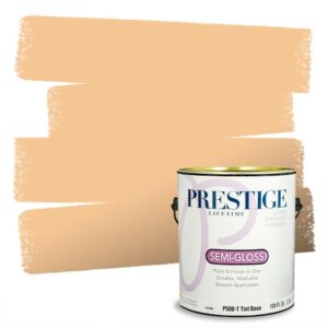 prestige paints interior paint and primer in one, 1-gallon, semi-gloss, comparable match of sherwin williams* pizazz peach*