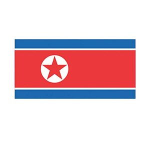 North Korean Flag Sticker Decal Vinyl Korea Communist Kim Jong il Bumper Sticker Vinyl Sticker Car Truck Decal 5"