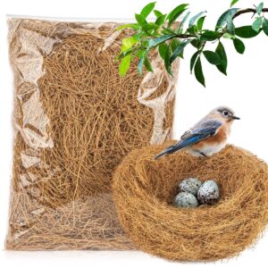 Sukh 110G Coconut Fiber for Bird Nest - Canary Nesting Material Coconut Bird Nest Finch Coconut Fiber Loose Bedding Substrate for Laying Eggs,Resting Materials for Birds, Hummingbird Parakeet