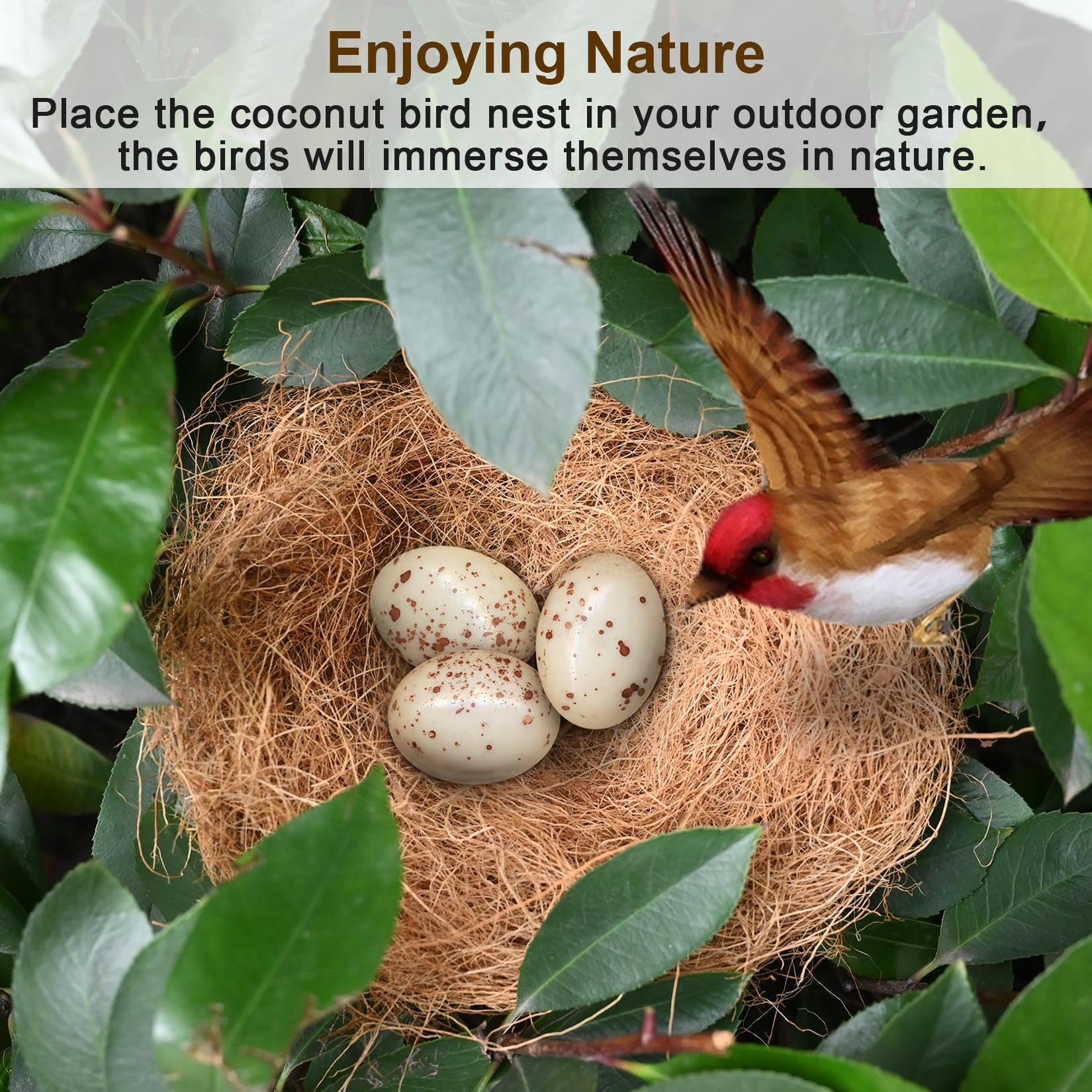 Sukh 110G Coconut Fiber for Bird Nest - Canary Nesting Material Coconut Bird Nest Finch Coconut Fiber Loose Bedding Substrate for Laying Eggs,Resting Materials for Birds, Hummingbird Parakeet