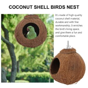 ULTECHNOVO Outdoor Toys Outdoor Toys Bird,Natural Shell Bird House Hut Cage for Pet Parrot Breeding for Parrot Parakeet Lovebird Finch Canary Outdoor Playset Outdoor Playset