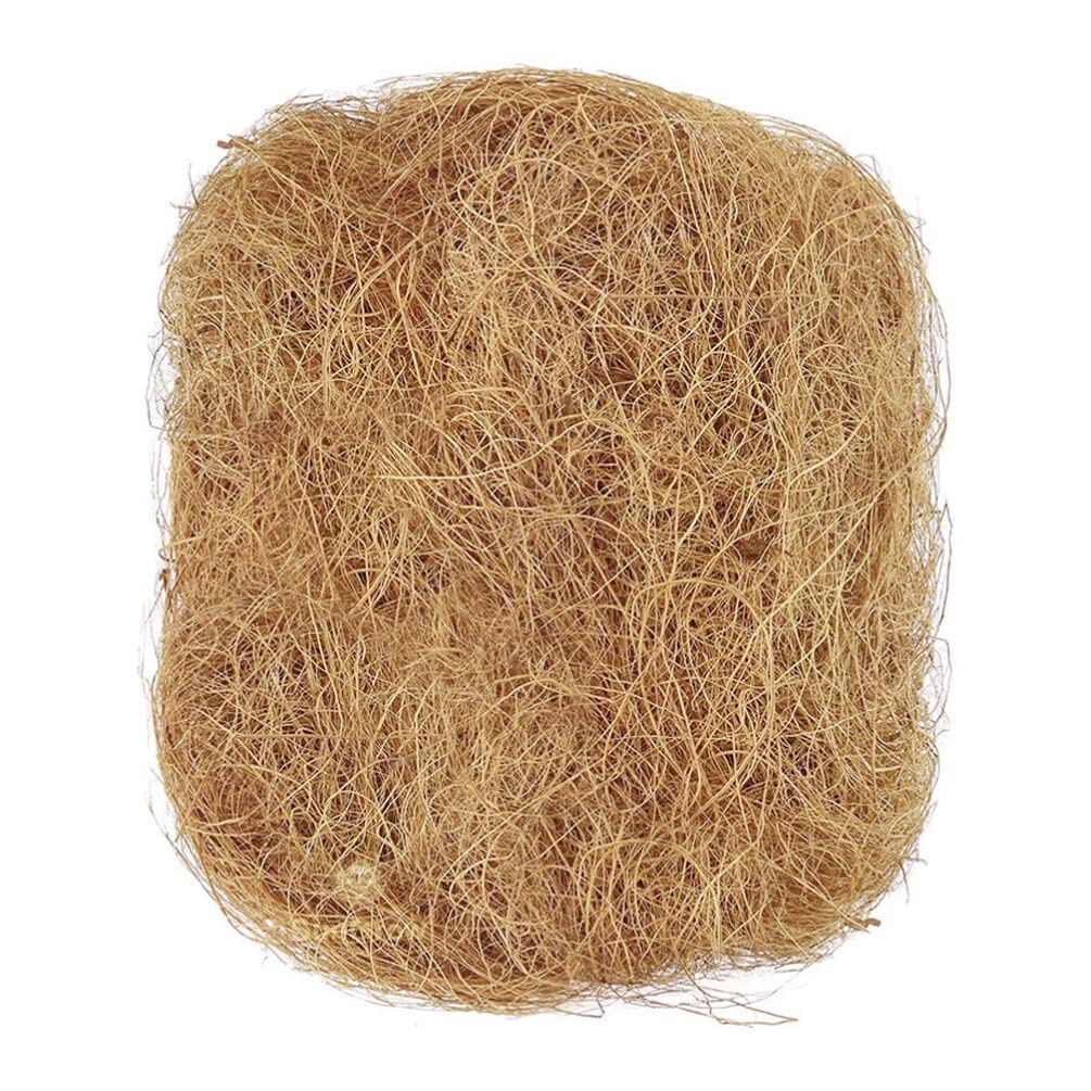 POPETPOP Coconut Fiber for Birds, Nesting Box Pads Chicken Nesting Pads Natural Coconut Fiber Nest Lining Material for Small Birds and Animals for Nest Building Bedding Hideouts 500g