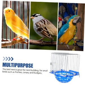 Ipetboom 3pcs Hatching Nest Hollow Cage Nest Canary Nest for Cages Pigeon Nest Bowl Parrot Breeding Nest Bird Hanging Cage Parrot Nest Basin Bird Nesting Bowl Iron Wire Breeding Box Pearl