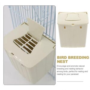 Balacoo Bird Nesting Box, Parrot Breeding Box Hanging Bird Nest Breeding Box Cage Bird Plastic House for Parakeet Finch Cockatiel Lovebird Budgie Conure 3pcs