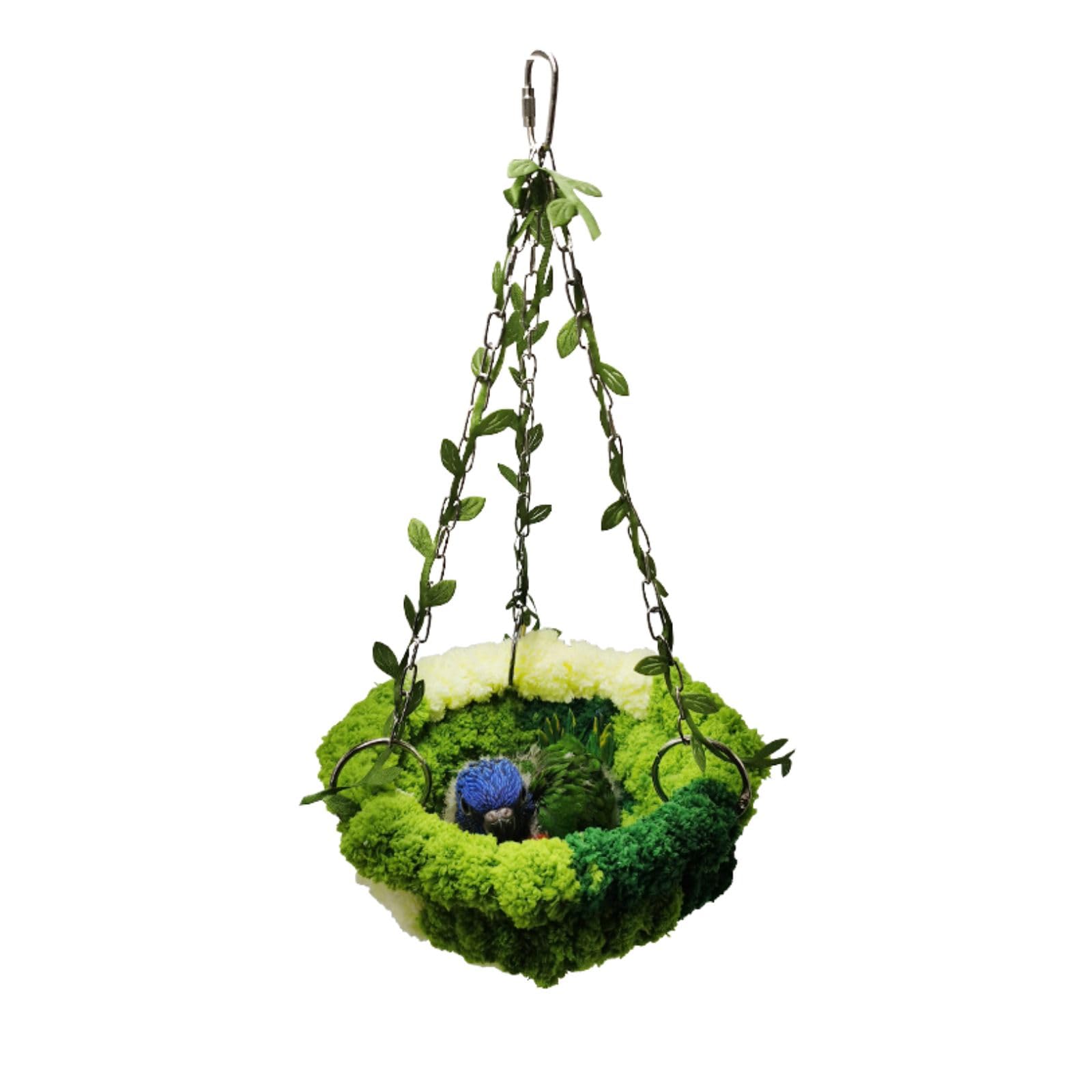 Bird Nest Hanging Hammock Bed Toy for Small Medium Pet Parrot Parakeet Cockatiel Conure Cockatoo Amazon Lovebird Budgie Finch Canary Hamster Rat Gerbils Chinchilla Cage Stand Perch (Multicolor)