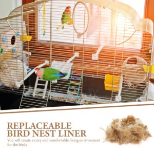 POPETPOP Bird Box 1 Bag Bird Nesting Pad Husk Fiber Bird Nesting Material Box Pads for Hens Chicken Birds (As Shown) Chicken Nesting Pads