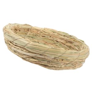 Didiseaon Woven Bird Nest Pigeon Nest Bird Nests for Crafts Parrot Bed Hut Bird Grass Hut Nest Birdcage Ornament Birds Nest Adornment Birds Nests Decorations Decorative Grass Straw