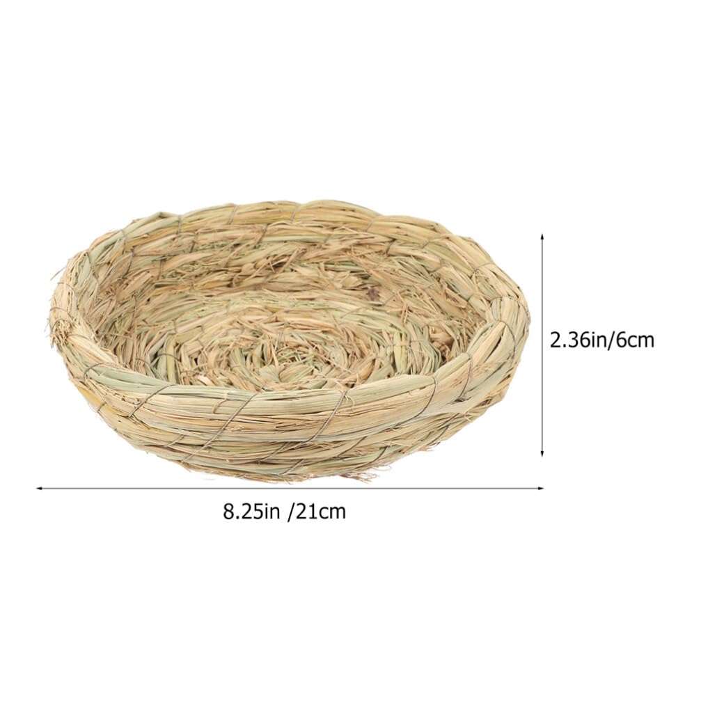 Didiseaon Woven Bird Nest Pigeon Nest Bird Nests for Crafts Parrot Bed Hut Bird Grass Hut Nest Birdcage Ornament Birds Nest Adornment Birds Nests Decorations Decorative Grass Straw