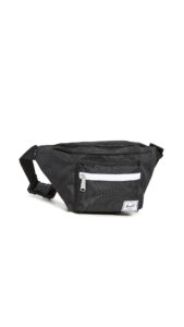 herschel seventeen waist pack, black/white zipper, 3.5l