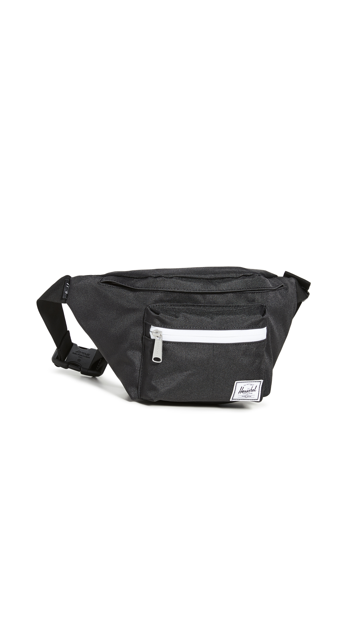 Herschel Seventeen Waist Pack, Black/White Zipper, 3.5L