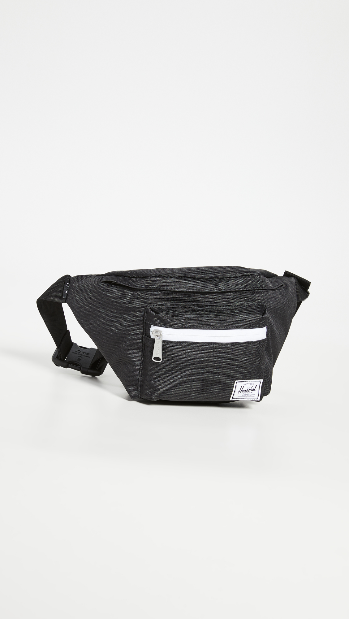 Herschel Seventeen Waist Pack, Black/White Zipper, 3.5L