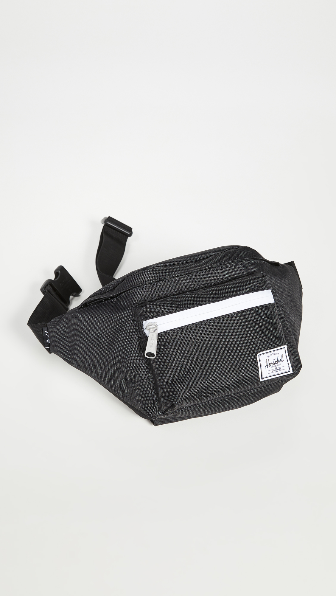 Herschel Seventeen Waist Pack, Black/White Zipper, 3.5L