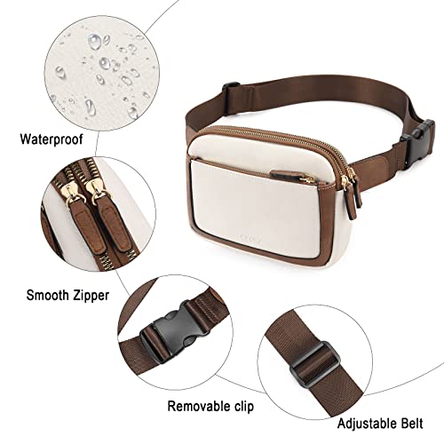 CLUCI Belt Bag for Women, Mini Everywhere Crossbody Waist Bag Adjustable Strap, Vegan Leather Women's Fanny Pack