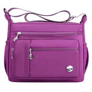 mintegra women shoulder handbag roomy multiple pockets bag ladies crossbody purse fashion tote top handle satchel