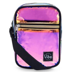 Vibe Festival Gear Small Crossbody Sling Bag for Women Men 5in1 Multi-Use from (rPET) Recycled Polyester Belt Bag Cross Body Backpack Fanny Pack Purse - Purple