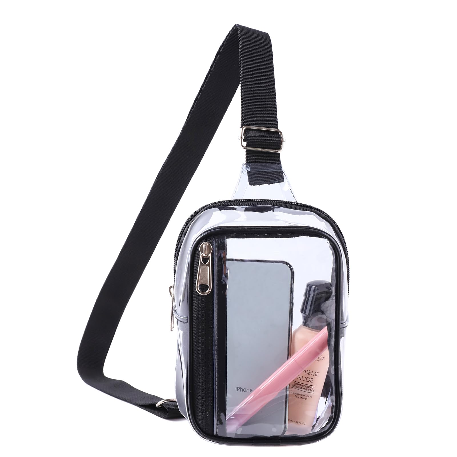 Clear Mini Sling Bag, Heavy Duty Clear Purse Fanny Packs, Cute Crossbody Purse for Concerts, Stadium, Travel