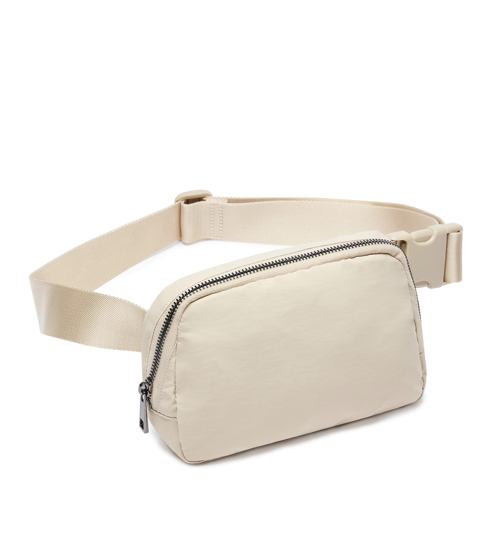 Origiwish Fanny Packs for Women Men Mini Belt Bag Waist Pack with Adjustable Strap for Running Travel Casual Hiking Cycling (Beige)