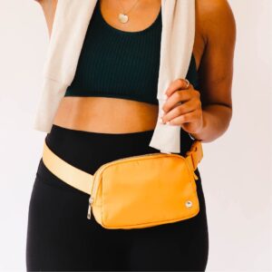 The Darling Effect Belt Bag & Wallet- Crossbody Fanny Pack - Fashion Waist Packs - Belt Bag For Men - Bum Bag - Chest Bag for Women - Belt Bag for Women Crossbody (Golden Glow)