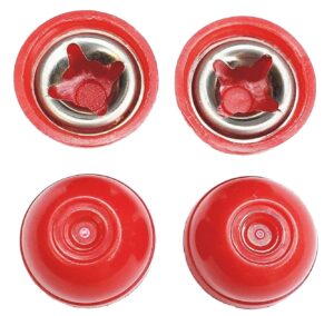 quadrapoint hub cap replacement compatible with popular red wagon brand, classic infant walker wagon - fits 1/4 inch axle diameter, red 4-pk