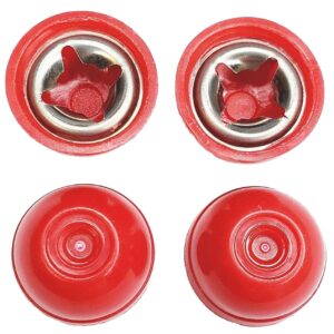 Quadrapoint Hub Cap Replacement compatible with Popular Red Wagon Brand, Classic Infant WALKER Wagon - fits 1/4 Inch Axle Diameter, Red 4-pk