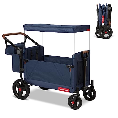 Radio Flyer Atlas Stroll N Wagon, Folding Wagon for 1+ Years - Blue