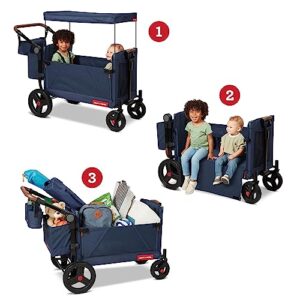 Radio Flyer Atlas Stroll N Wagon, Folding Wagon for 1+ Years - Blue