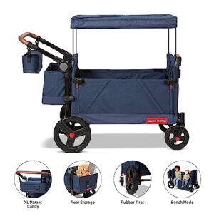 Radio Flyer Atlas Stroll N Wagon, Folding Wagon for 1+ Years - Blue