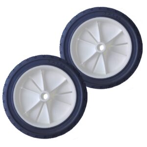 Zweipappel Pair of Wheels Universal Replacement for Lawn Mower and Carts, 7x1.50 Rubber Wheels Width:1.26-Inch/32mm