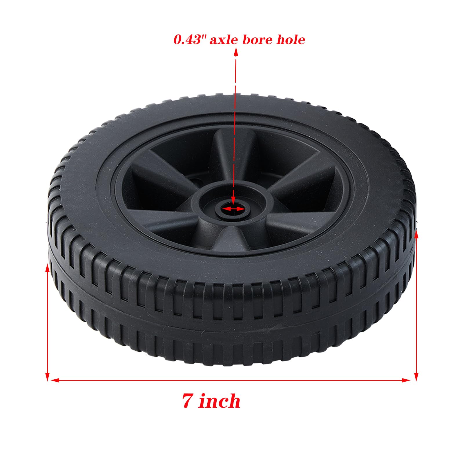 7 Inch 70-05-104 DGF493BNP DGH474CRP Wheels Replacement Parts for Dyna Glo Grill Wheels DGF510SBP DGH450CRP DGH450CRP-D DGH450CRP-D DGB494SPB Plastic Black Gas Grill Wheels Replacement 2 pcs