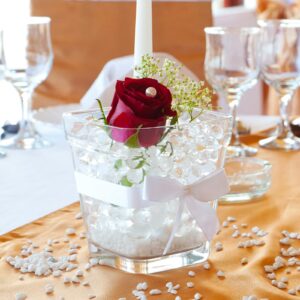 NIKOEO 140,000 Clear Water Gel Beads, Water Gel Beads Vase Fillers for Floating Pearls, Floating Candle Making, Floral Decoration, Wedding Centerpiece, Christmas Decoration