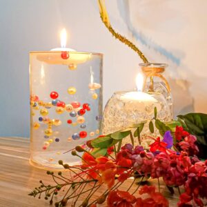 NIKOEO 140,000 Clear Water Gel Beads, Water Gel Beads Vase Fillers for Floating Pearls, Floating Candle Making, Floral Decoration, Wedding Centerpiece, Christmas Decoration