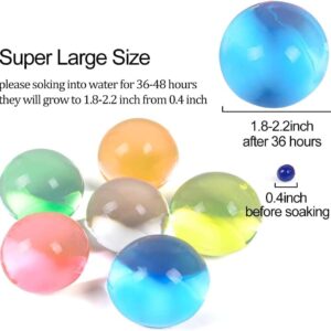 1000Pcs Large Water Gel Beads Non Toxic, Jumbo Water Gel Beads Rainbow Mix Growing Balls for Vase Filler, Wedding and Home Decoration