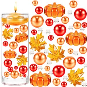 10111pcs thanksgiving vase filler set faux pearl for vase filler fall pearls floating candle centerpiece for thanksgiving halloween fall