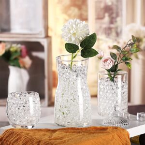 Inbagi 150, 000 Pcs Transparent Gel Water Beads Vase Filler Beads Crystal Water Growing Balls for Vases Jelly Balls for Floating Floral Candle Pearls Wedding Christmas Centerpiece