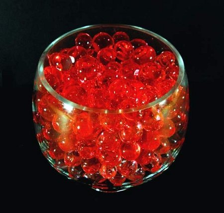 True Red Polymer Water Gel Beads for Vase Filler Table Centerpieces (8 oz. Will Yield 6 Gallons)