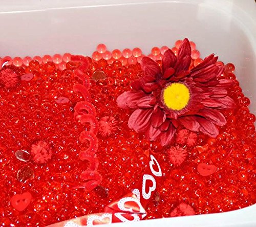 True Red Polymer Water Gel Beads for Vase Filler Table Centerpieces (8 oz. Will Yield 6 Gallons)