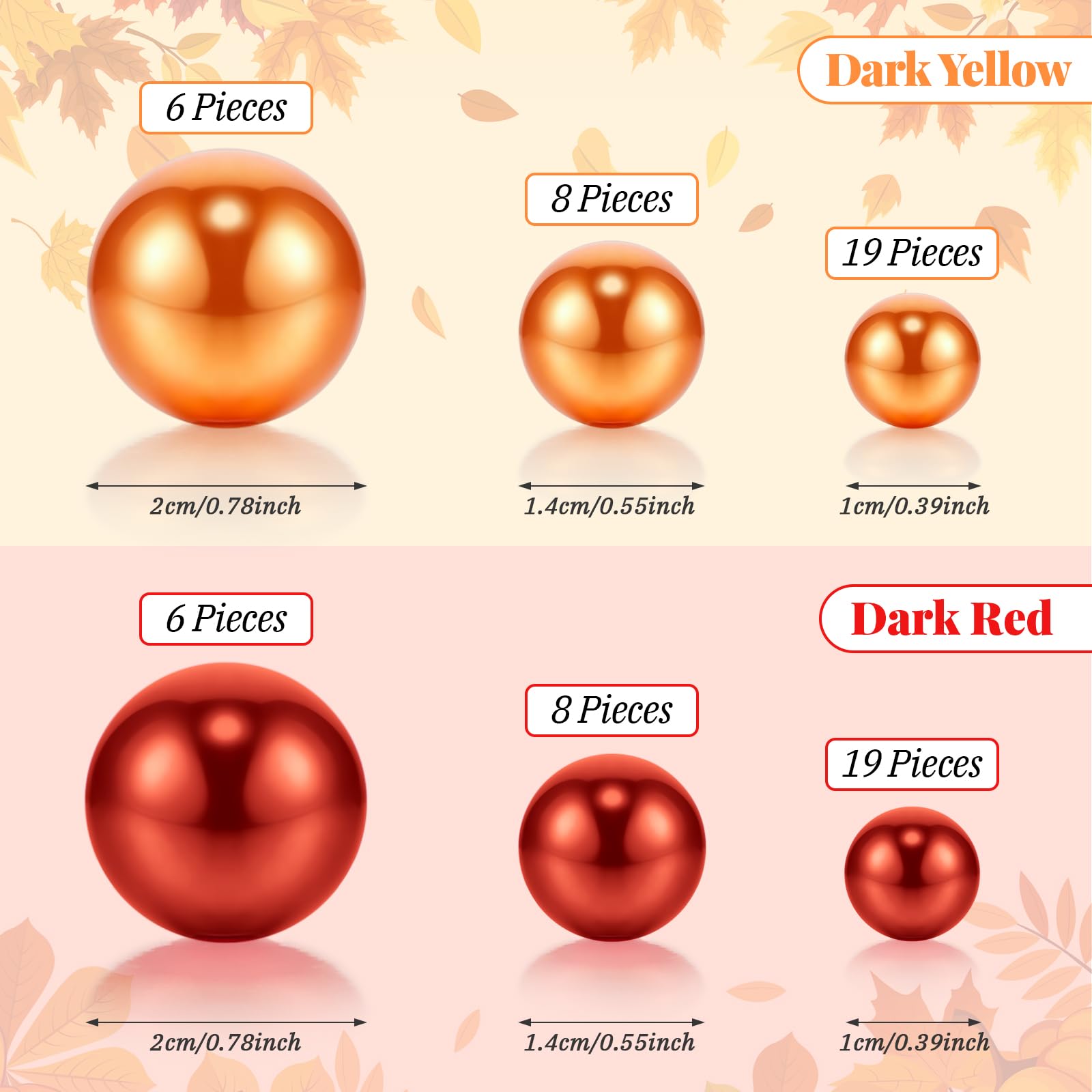 Jetec 2116 Pieces Thanksgiving Vase Filler Faux Pearl for Vase Filler Fall Vase Filler Water Gels Bead Candle Centerpiece for Thanksgiving Fall Table Party Decoration (Acorn Maple Leaf Style)