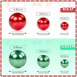 MadeTop 4114 Pcs Christmas Vase Filler Pearls for Vase Fillers Floating Candles Centerpiece with 8 Floating Candles Water Gels Beads for Christmas Home Table Party Decor(Bulb)