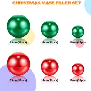 OneNine 7138 Pieces Christmas Vase Filler Water Beads Transparent Christmas Baubles Plastic Christmas Vase Filler Pearl for Christmas Family Table Party Decorations